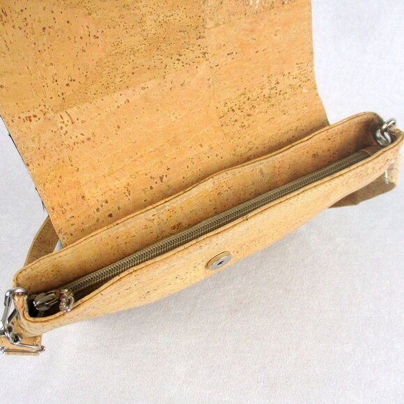 Mushroom Purse Leather Cork Hand Painted Shoulder Crossbody Bag - Picture 6 of 9